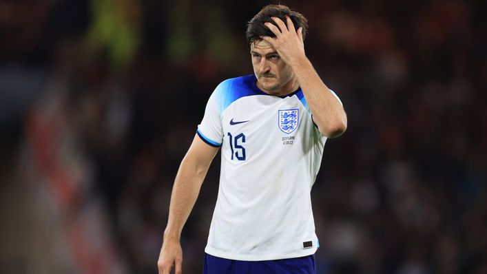 Harry Maguire replaced Marc Guehi at half-time in Scotland 1-3 England