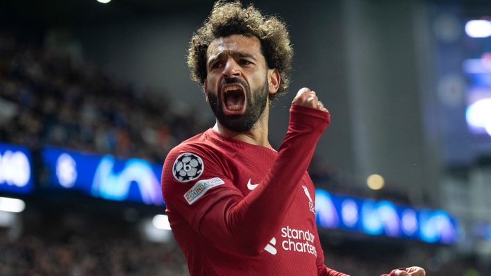 Mohamed Salah got back among the goals with a hat-trick at Rangers