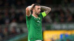 Republic of Ireland captain Shane  Duffy during the defeat against Greece