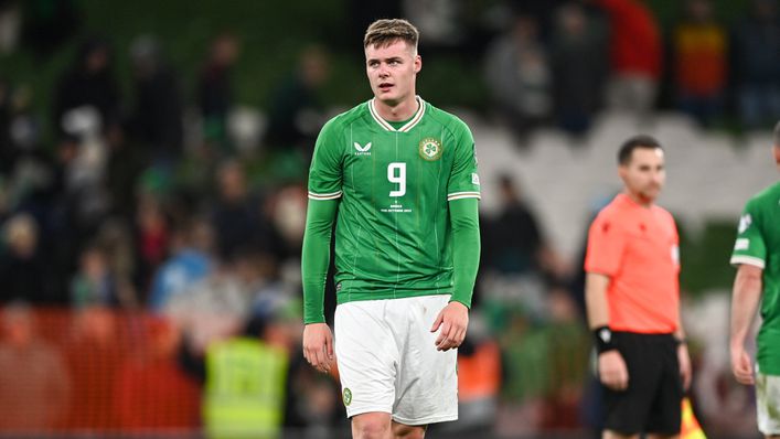 Republic of Ireland's Evan Ferguson looked glum after the loss