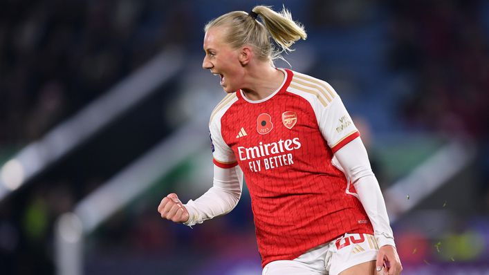 Stina Blackstenius netted Arsenal's fifth against Leicester