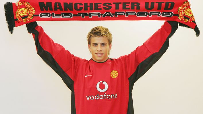 Gerard Pique joined Manchester United as a teenager in 2004