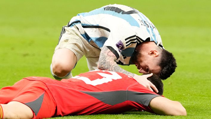 Lionel Messi opted to celebrate Argentina's penalty shootout victory with Emiliano Martinez