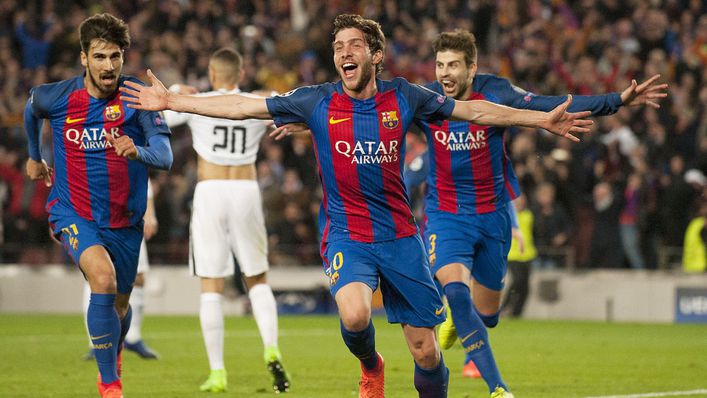 Sergi Roberto completed Barcelona's extraordinary 6-1 win against Paris Saint-Germain in 2017