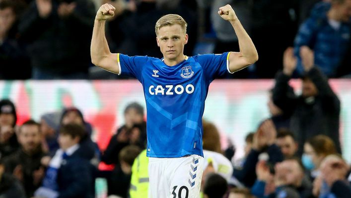 Donny van de Beek was in scintillating form in Everton's 3-0 win against Leeds