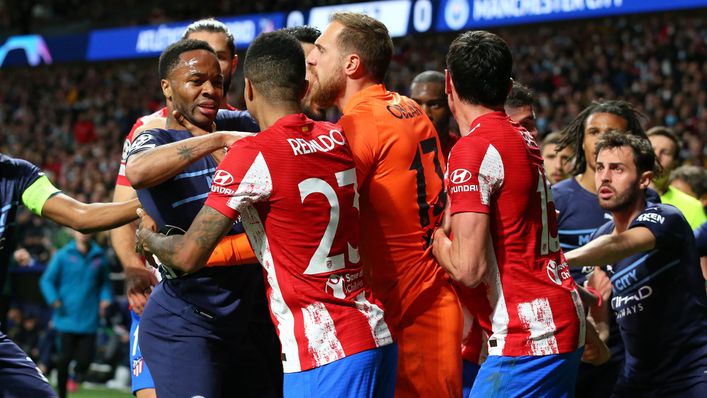 Tensions boiled over as Manchester City edged past Atletico Madrid