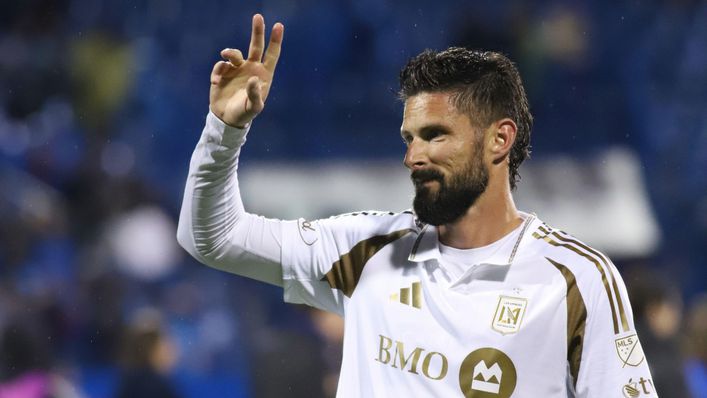 Los Angeles FC striker Olivier Giroud lines up against one of his former teams in Chelsea