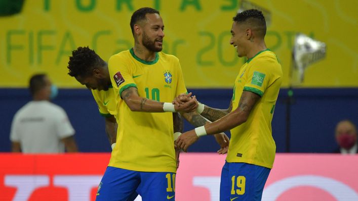 Raphinha plays with Neymar for the Brazil national team