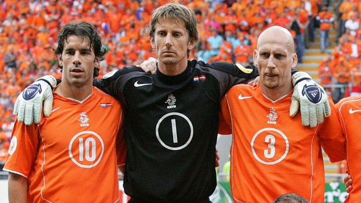 Jaap Stam (right) has sent his well wishes to former team-mate Edwin van der Sar