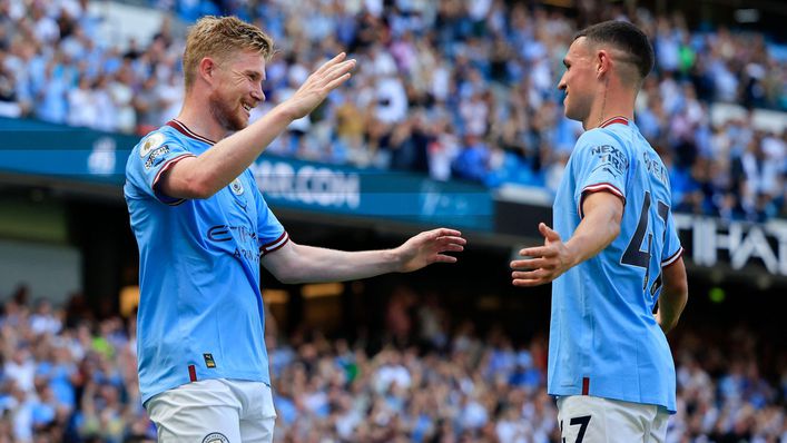 Kevin De Bruyne and Phil Foden were on target for Manchester City