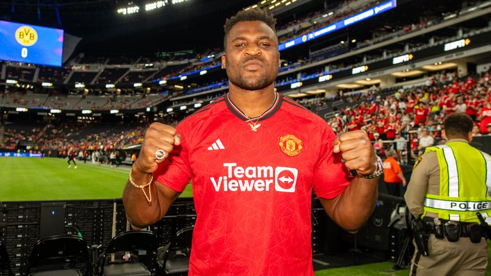 Francis Ngannou watched Manchester United's 3-2 pre-season defeat to Borussia Dortmund