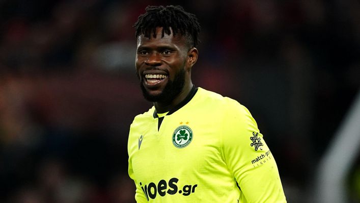 Omonia Nicosia goalkeeper Francis Uzoho made 12 saves against boyhood club Manchester United