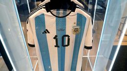 One of the Lionel Messi shirts from the auction lot