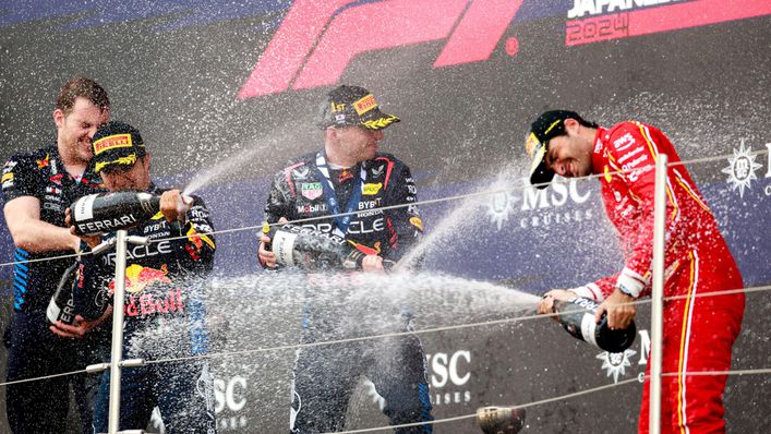 Sergio Perez, Max Verstappen and Carlos Sainz have shared the podium after two of this year's four races