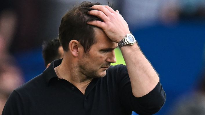 Frank Lampard cut a disappointed figure on the touchline as Everton went down 3-2 at home to Brentford