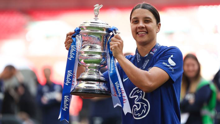 Sam Kerr won her third successive Women's FA Cup with Chelsea