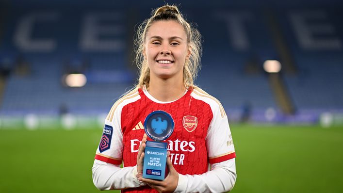 Arsenal midfielder Victoria Pelova was named the player of the match against Leicester