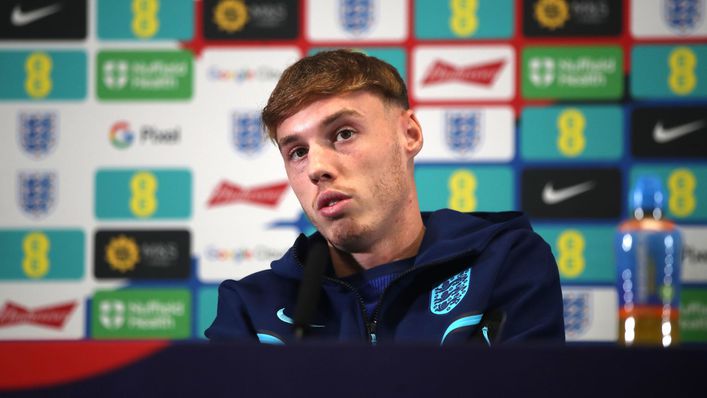 Cole Palmer is with England's senior squad for the first time