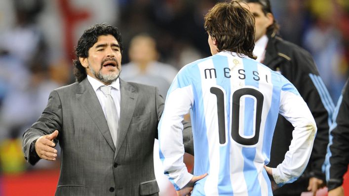 The late Diego Maradona was in charge of Lionel Messi at the 2010 World Cup