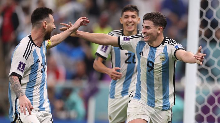 Julian Alvarez is only one goal behind his Argentina team-mate Lionel Messi