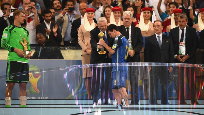Lionel Messi picked up the Golden Ball for his performances at the 2014 World Cup