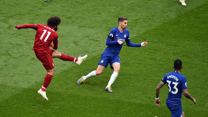 Mohamed Salah unleashed a rocket against Chelsea in 2019