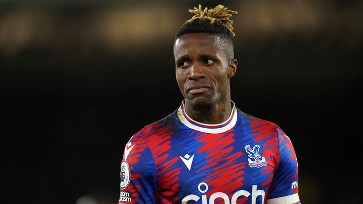 Talisman Wilfried Zaha remains a major injury doubt for Crystal Palace