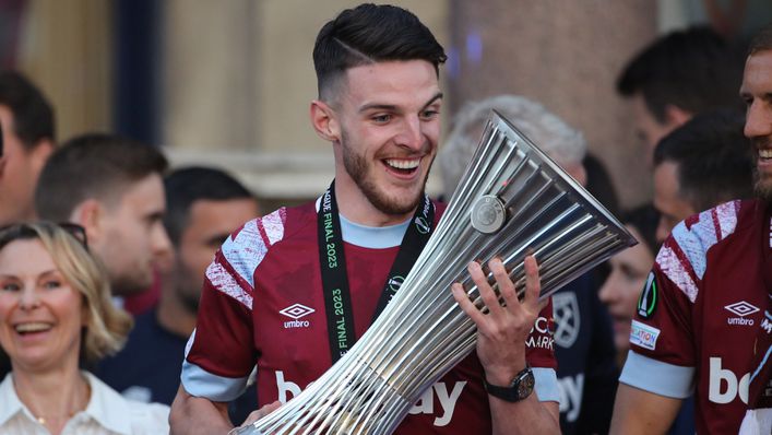 Declan Rice made history with West Ham in the Europa Conference League last term