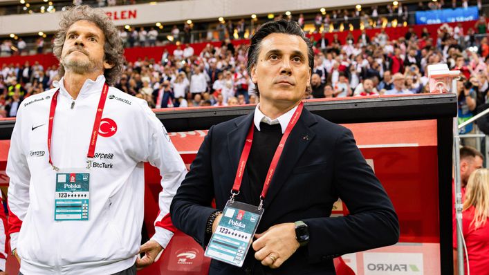 Turkey head coach Vincenzo Montella (right) will hope to lead his side to the knockout stages at Euro 2024