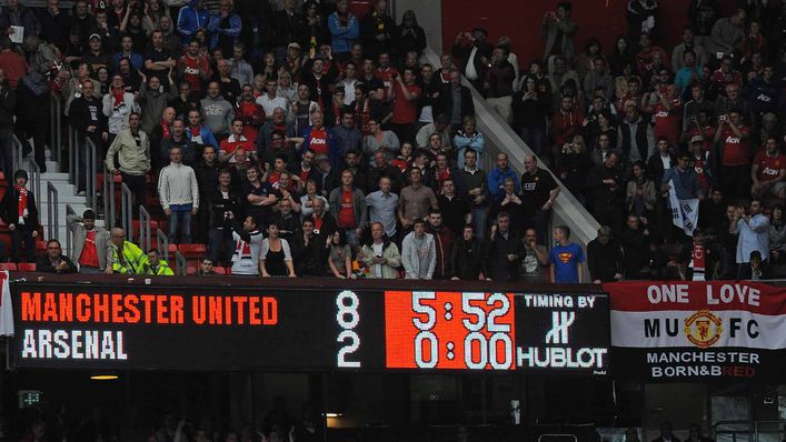 Arsenal's 8-2 loss at Manchester United in 2011 is one of the Premier League's most shocking defeats