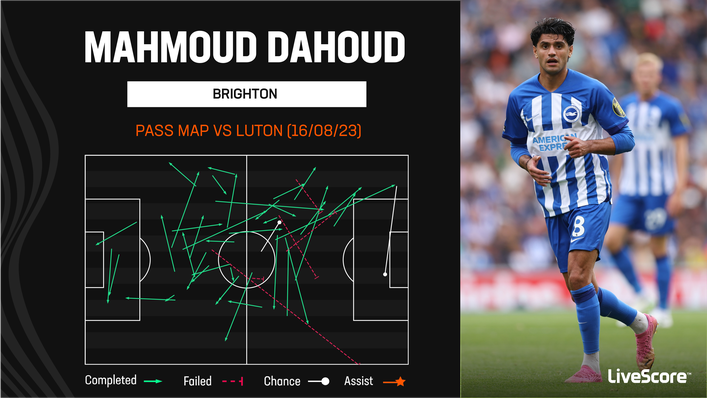 Mahmoud Dahoud imrpessed on his Brighton debut against Luton
