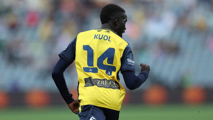 Garang Kuol has scored six goals in 14 appearances for the Central Coast Mariners