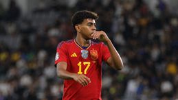 Lamine Yamal scored his second goal for Spain against Cyprus