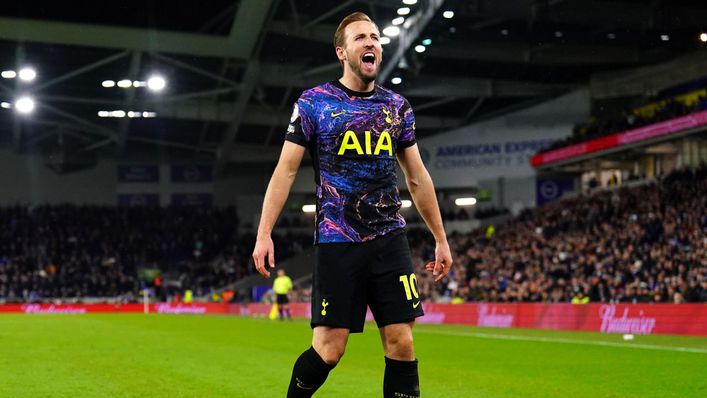 Harry Kane scored his 178th Premier League goal in Tottenham's 2-0 win at Brighton