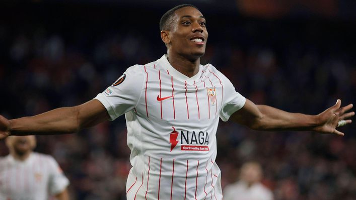 Anthony Martial scored in Sevilla's 3-2 aggregate win over Dinamo Zagreb