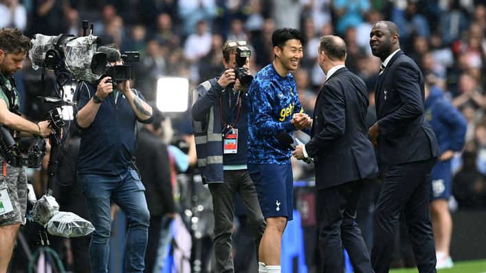 Heung-Min Son picked up Tottenham's Player of the Season award following the final home game of the season against Burnley