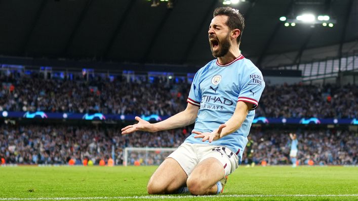 Bernardo Silva scored two first-half goals against Real Madrid