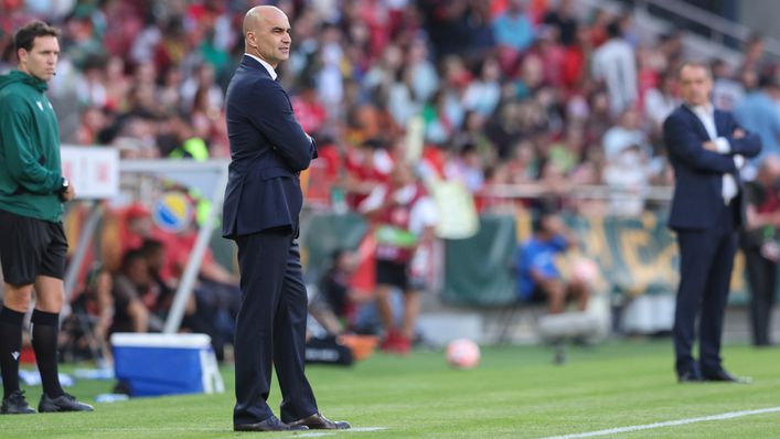 Roberto Martinez watches on from the sidelines as his Portugal team cruise to victory