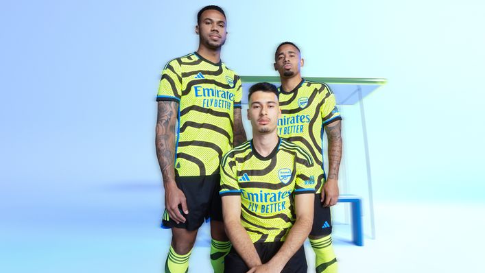 Arsenal's Brazilian contingent show off their striking new away shirt