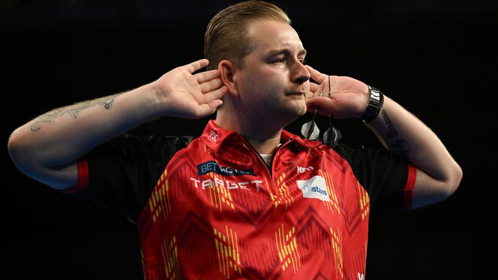 Dimitri Van den Bergh has produced plenty of high checkouts in Blackpool this week