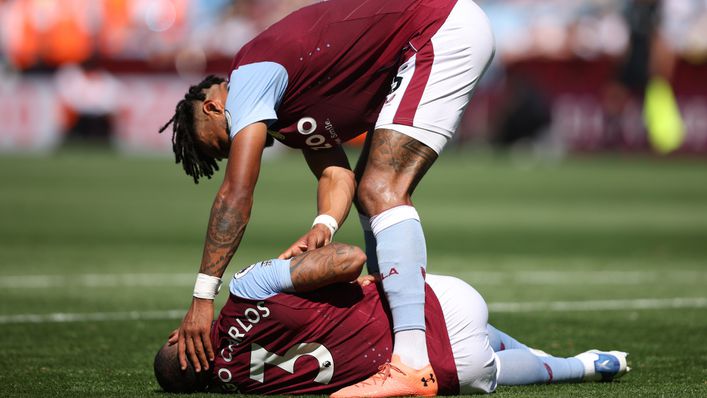 Diego Carlos is a long-term absentee for Aston Villa after rupturing his Achilles