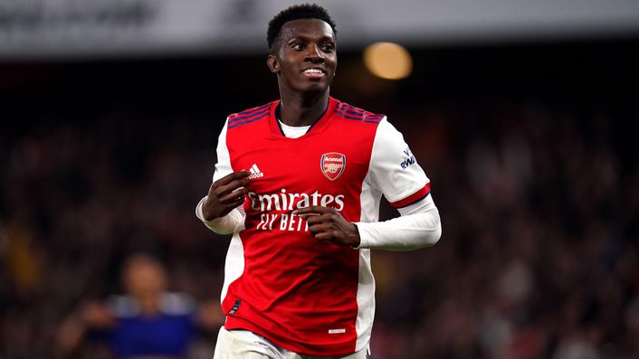 Arsenal forward Eddie Nketiah enjoyed a fruitful loan spell with Leeds in 2019-20