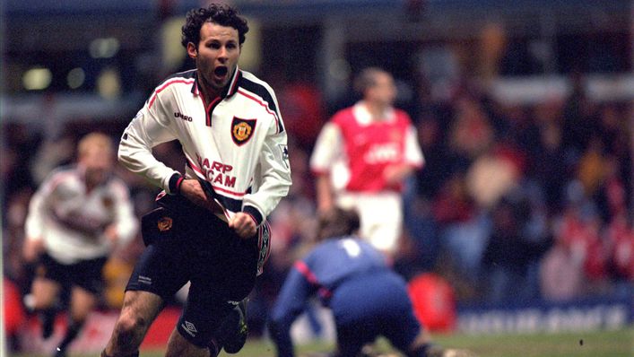 Ryan Giggs’ solo goal sealed Manchester United’s 2-1 extra-time victory over Arsenal in the 1999 FA Cup semi-final (Dave Jones/PA)