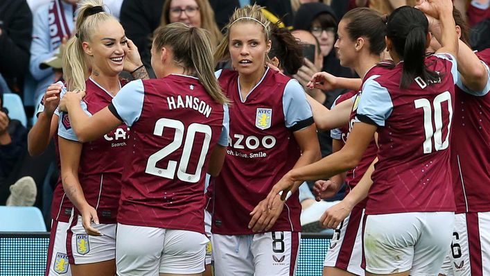 Alisha Lehmann (left) scored in a dramatic opening-day win for Aston Villa last term