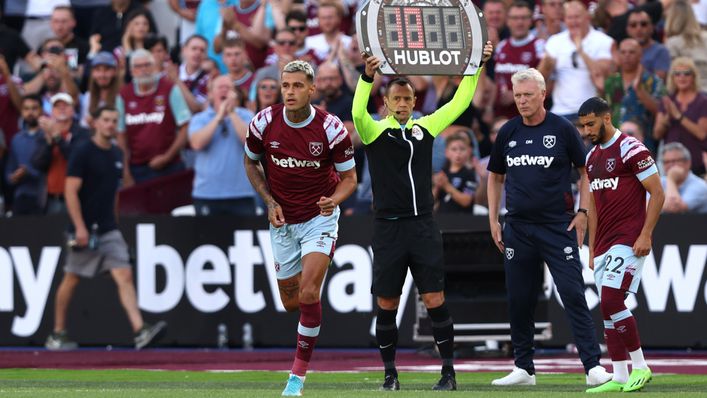 David Moyes has used Gianluca Scamacca as a substitute in both of West Ham's matches so far