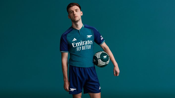 Kieran Tierney models Arsenal's third kit for 2023-24