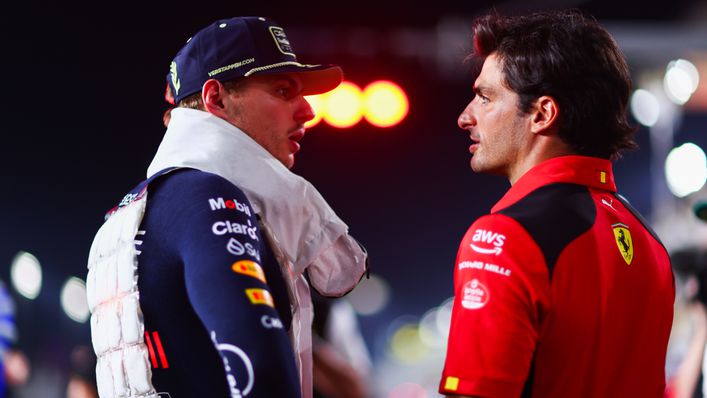 Max Verstappen (left) was critical of the rule which hampers Ferrari rival Carlos Sainz (right)