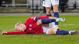 Erling Haaland suffered a foot injury against the Faroe Islands
