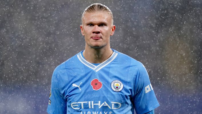 Erling Haaland is still expected to be fit Manchester City's clash with Liverpool