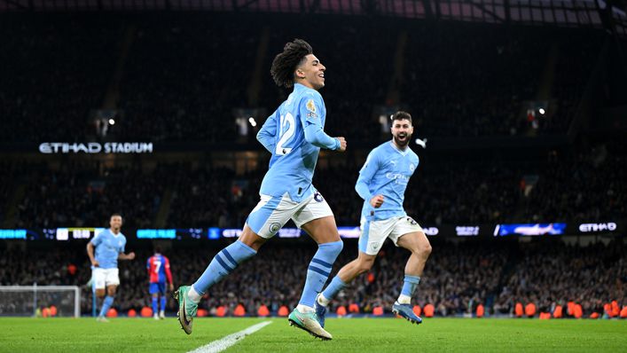 Rico Lewis scored Manchester City's second goal against Crystal Palace